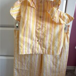 btween Yellow and Pink Striped Kids Set